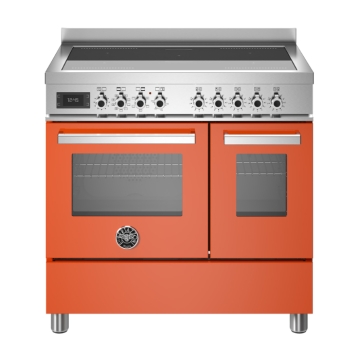 Bertazzoni 90cm Professional Series Induction Top Electric Double Oven, Arancio Orange Bertazzoni 90cm Professional Series Induction Top Electric Double Oven, Arancio Orange