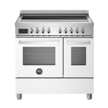 Bertazzoni 90cm Professional Series Induction Top Electric Double Oven, Bianco White Bertazzoni 90cm Professional Series Induction Top Electric Double Oven, Bianco White