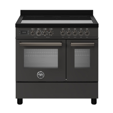 Bertazzoni 90cm Professional Series Induction Top Electric Double Oven, Carbonio Black Bertazzoni 90cm Professional Series Induction Top Electric Double Oven, Carbonio Black