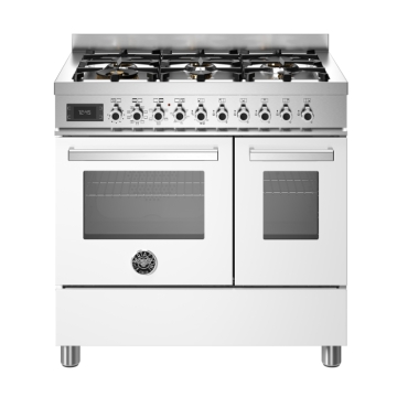 Bertazzoni 90cm Professional Series 6-Burner Electric Double Oven, Bianco White Bertazzoni 90cm Professional Series 6-Burner Electric Double Oven, Bianco White