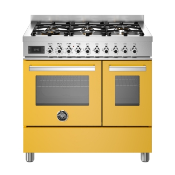 Bertazzoni 90cm Professional Series 6-Burner Electric Double Oven, Giallo Yellow Bertazzoni 90cm Professional Series 6-Burner Electric Double Oven, Giallo Yellow