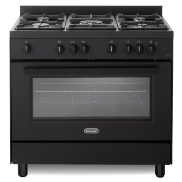DeLonghi 90cm Single Cavity Gas Range Cooker, Anthracite