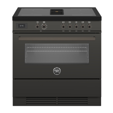 Bertazzoni 90cm Professional Series Air-Tec Induction Top And Integrated Hood, Carbonio Black Bertazzoni 90cm Professional Series Air-Tec Induction Top And Integrated Hood, Carbonio Black
