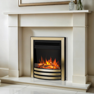 Flavel Proflame SL Autograph Electric Fire, Brass and Black 
