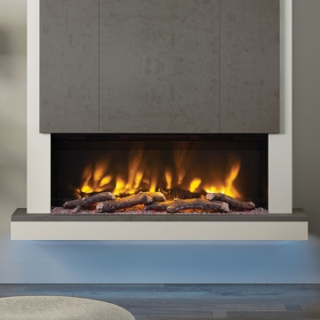 Elgin & Hall Camino 53" Pryzm Chimney Breast Electric Fireplace, Chicago Concrete