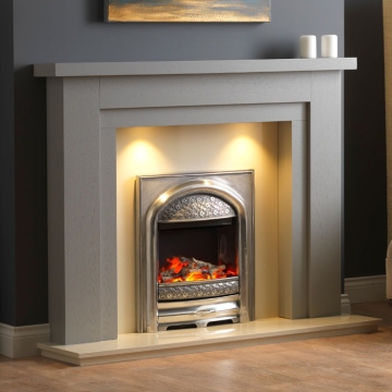 PureGlow Hanley 48" Fireplace Surround, Grey Surround