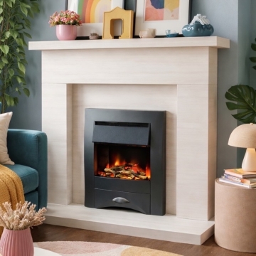 Pureglow Drayton Limestone Fireplace