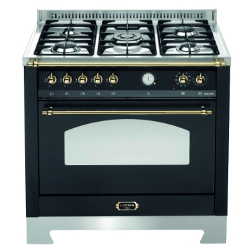 Lofra Dolcevita 90cm Dual Fuel Single-Oven Cooker, Brass Trim