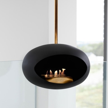 Le Feu Sky Bioethanol Fireplace, Black/Rose Gold