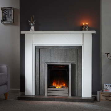 OER Tweed 54" White Timber Fireplace Surround
