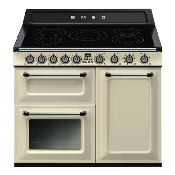 Smeg Victoria TR103IP2 100cm Induction Range Cooker, Gloss Cream