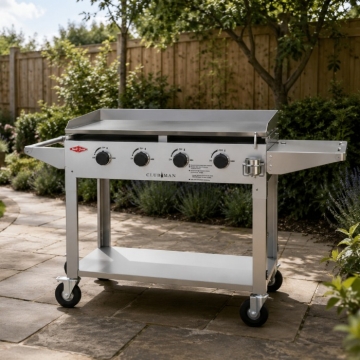 Beefeater Clubman Series BBQ Grill with Trolley, Stainless Steel
