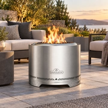 Napoleon 22" Timberwolf Smokeless Fire Pit, Stainless Steel