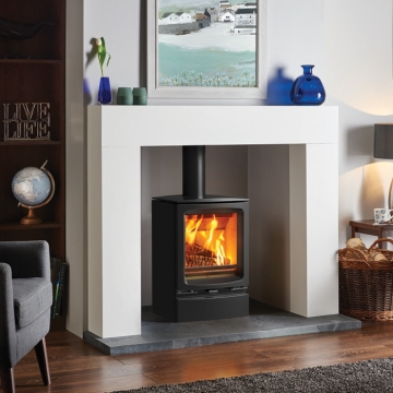 Vogue midi multi-fuel stove with plinth