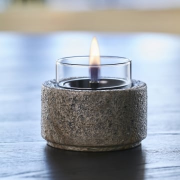 Tenderflame Lotus 12 Tabletop Candle, Slate