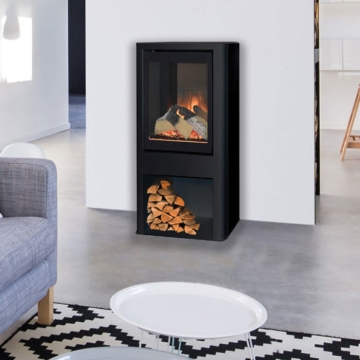 Evonic Tuva Evoflame Electric Stove, Black Evonic Tuva Evoflame Electric Stove, Black