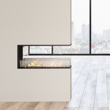 Le Feu CLEVER 600 Bioethanol Build In Fireplace, 3 Sided Divider