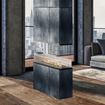 Le Feu CLEVER 600 Bioethanol Build In Fireplace, 4 Sided Panorama