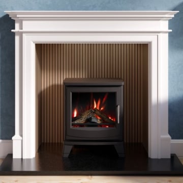 Bartello White Limestone Fireplace Surround