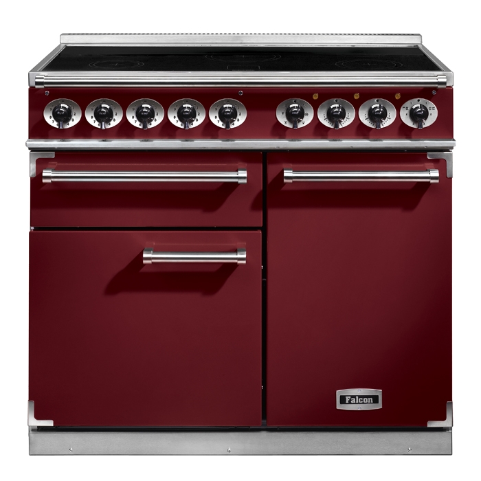Falcon 1000 Deluxe Cherry Red Induction Electric Range Cooker
