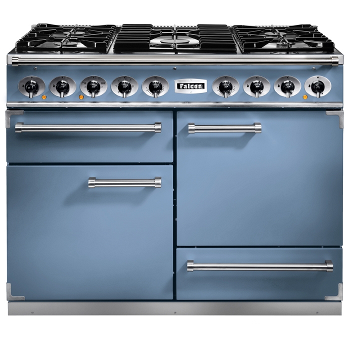Falcon 1092 Deluxe China Blue Dual Fuel Range Cooker