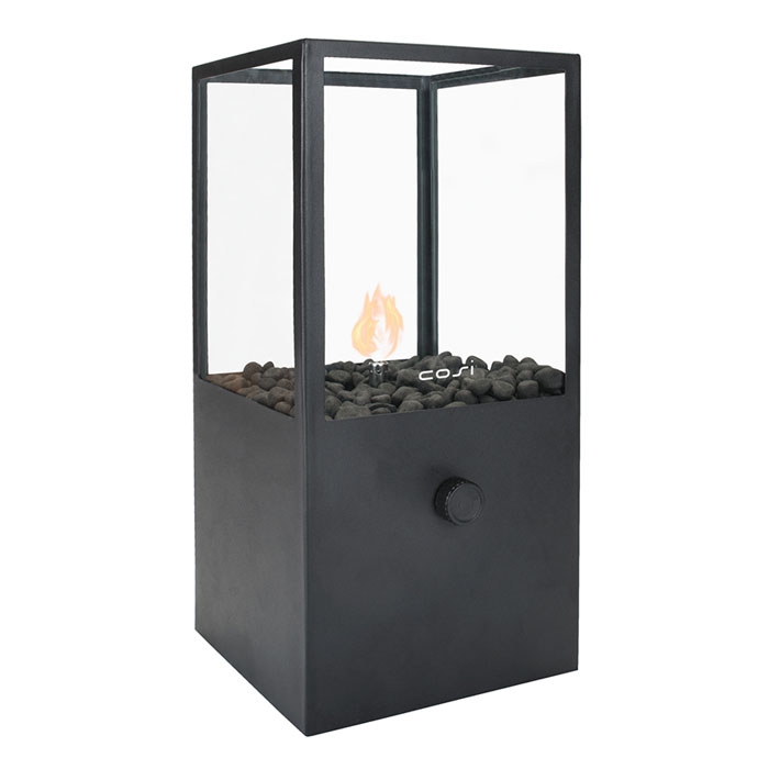 Cosidome Gas Fire Lantern, Black