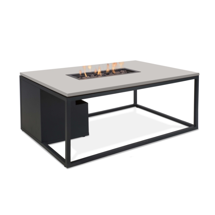 Cosiloft 120 Gas Fire Pit & Lounge Table, Black & Grey