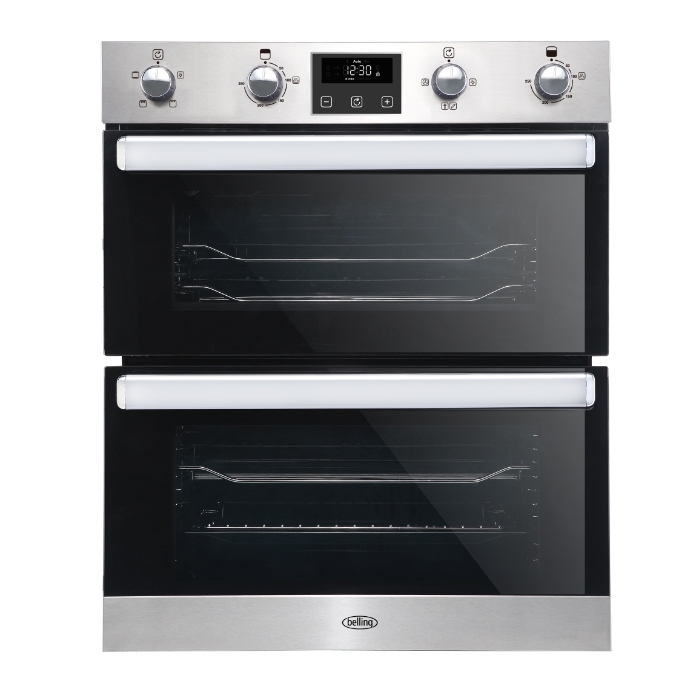 Belling BI702FPCT 70cm Built-In Double Oven, Stainless Steel