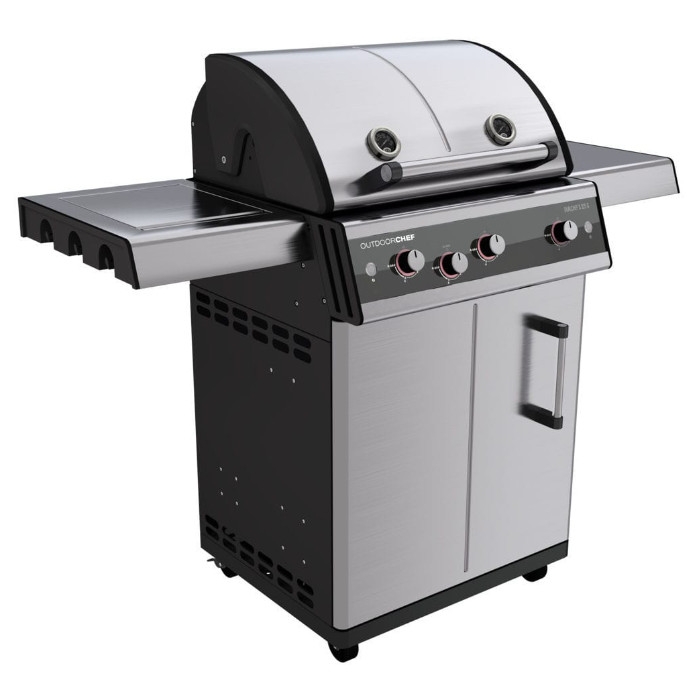 Outdoor Chef DualChef 325G 4 Burner Gas BBQ, Stainless Steel