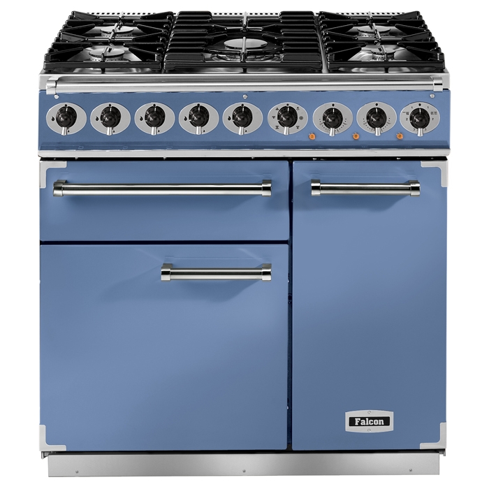 Falcon 900 Deluxe China Blue Dual Fuel Range Cooker