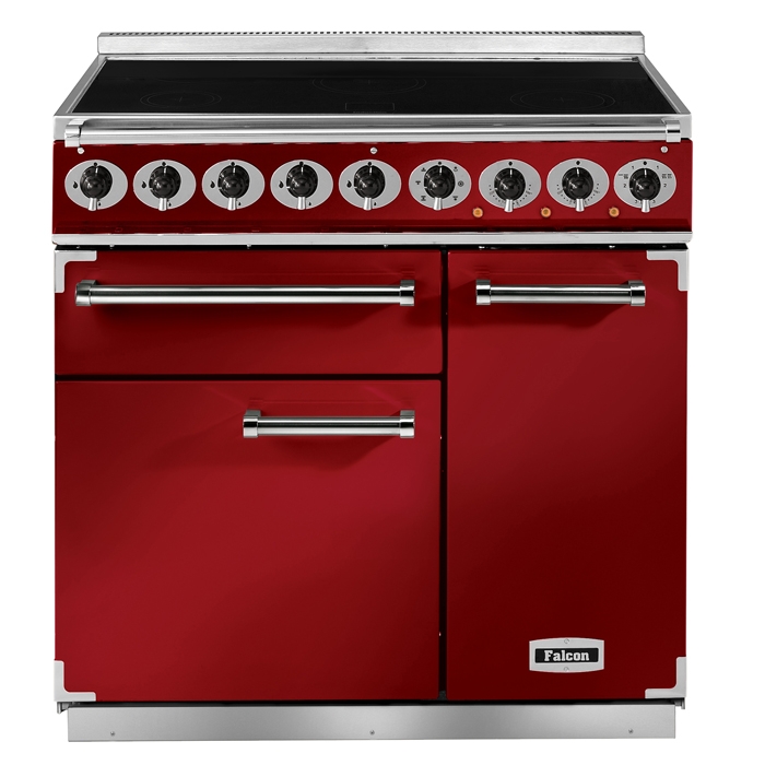 Falcon 900 Deluxe Cherry Red Induction Electric Range Cooker