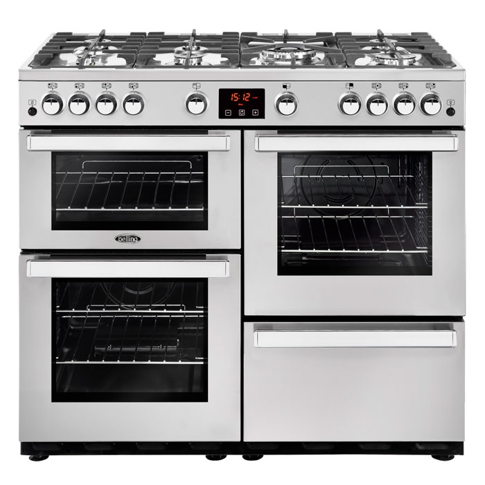 Belling Cookcentre 100G Professional Stainless Steel 100cm Gas Range Cooker