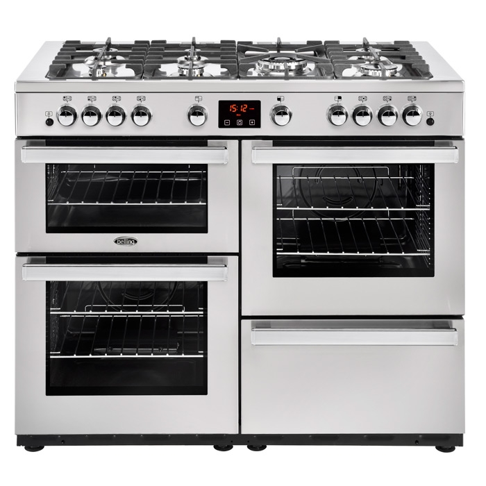 Belling Cookcentre 110G Professional Stainless Steel 110cm Gas Range Cooker