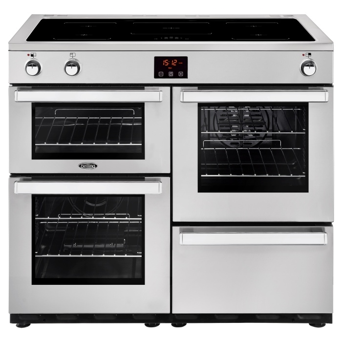 Belling Cookcentre 100Ei Professional Stainless Steel 100cm Induction Range Cooker