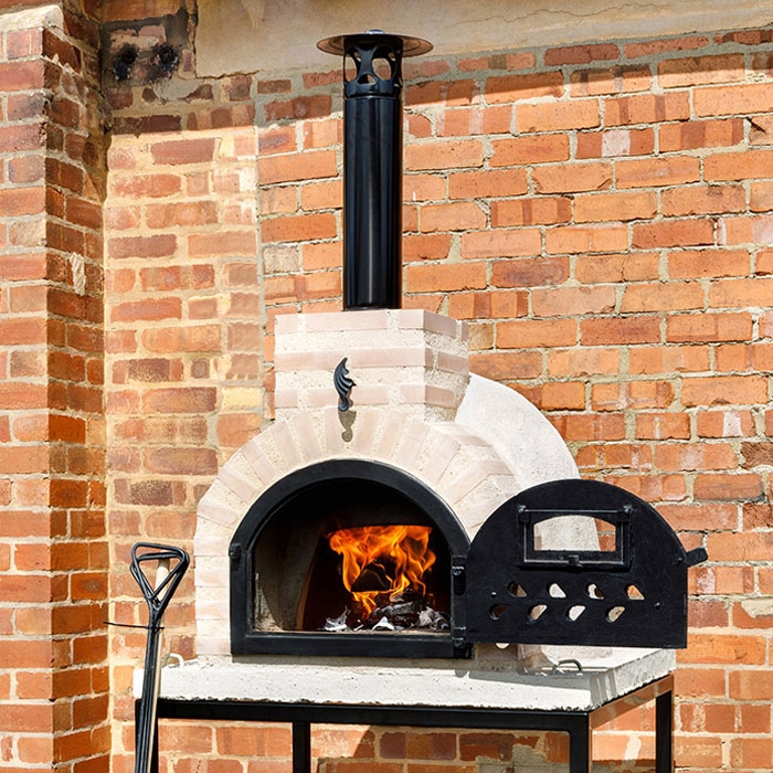 Fuego Clasico 65 Wood Fired Pizza Oven, White