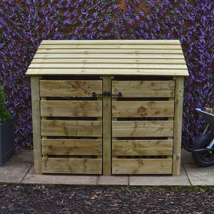 Cottesmore 4ft Slatted Log Store with Doors
