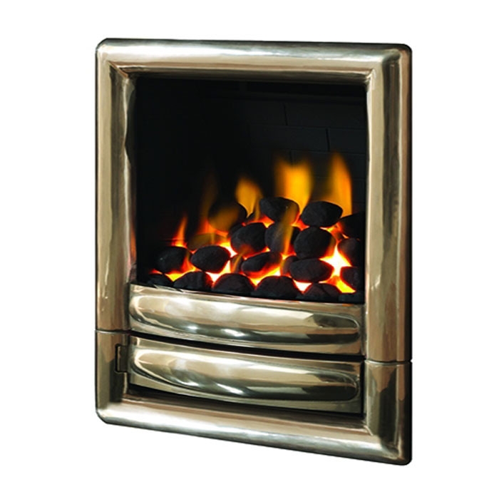PureGlow Carmen Hole in the Wall Gas Fire, Full Polished