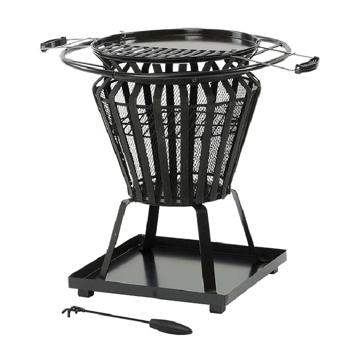 Lifestyle Signa Fire Basket with BBQ Grill