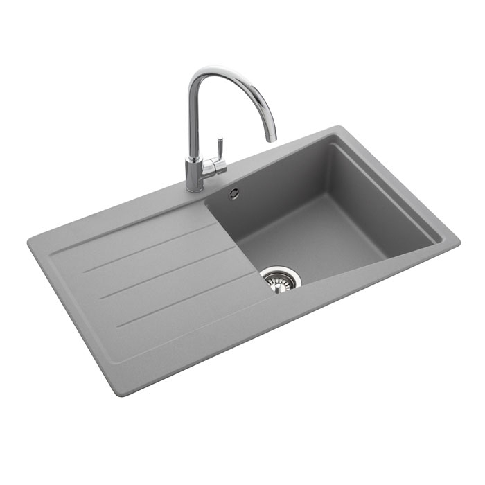 Mica MIC860DG Grey Igneous Granite Sink Angled