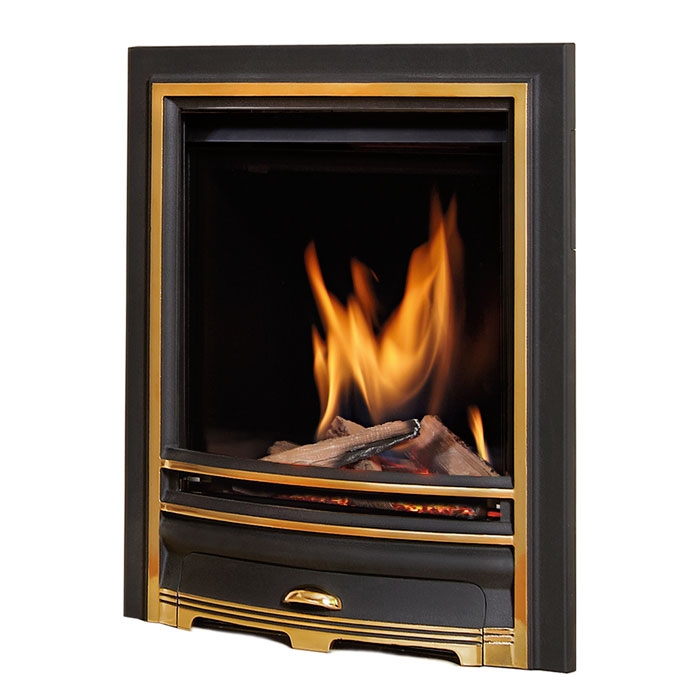 Passion HE Gas Fire, Arcadia Fascia Black and Gold