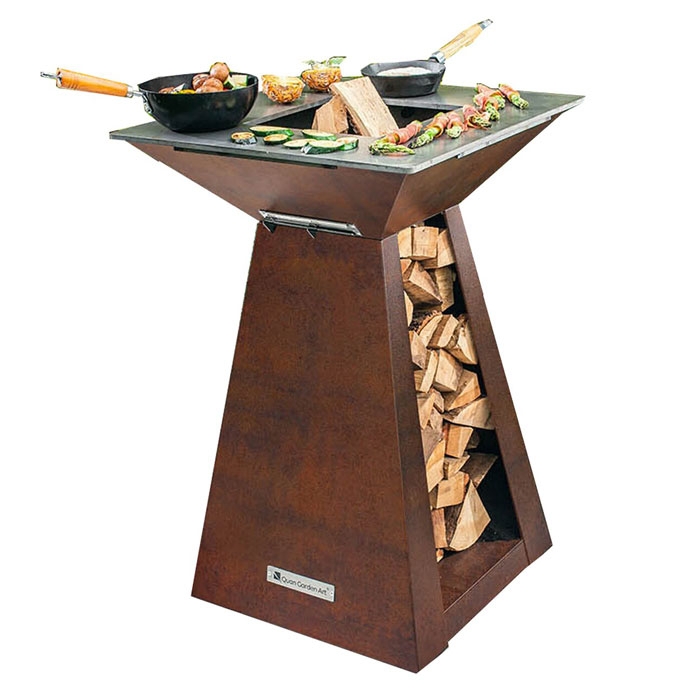 Quan Small Wood Fired Grill, Corten