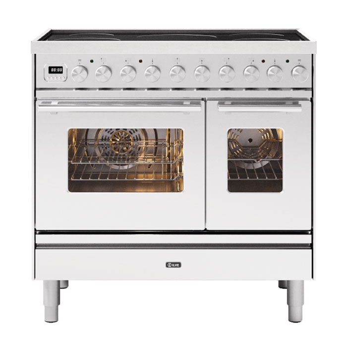ILVE Roma 90cm Twin Cavity Induction Range Cooker, Stainless Steel