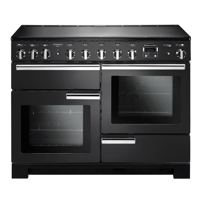 Rangemaster Professional Deluxe 110cm Charcoal Black Induction Electric Range Cooker
