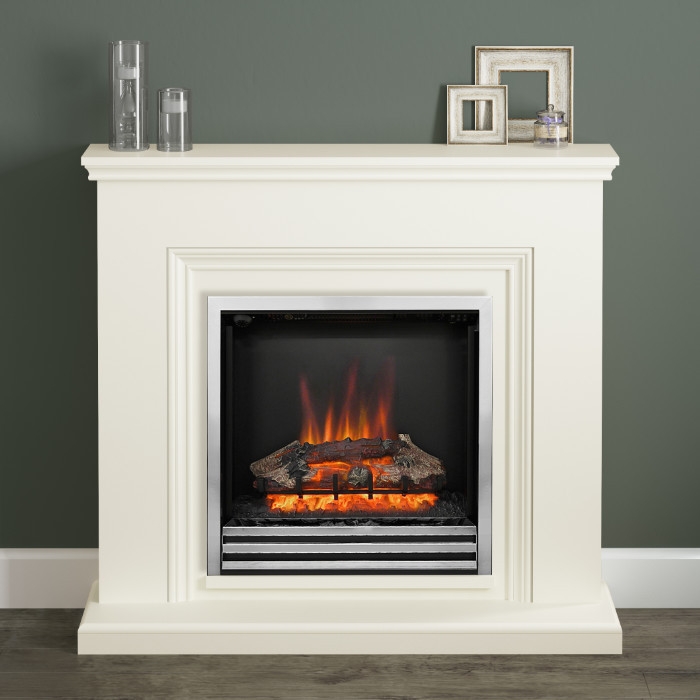 FLARE Stanton 46" Electric Fireplace Suite, Soft White