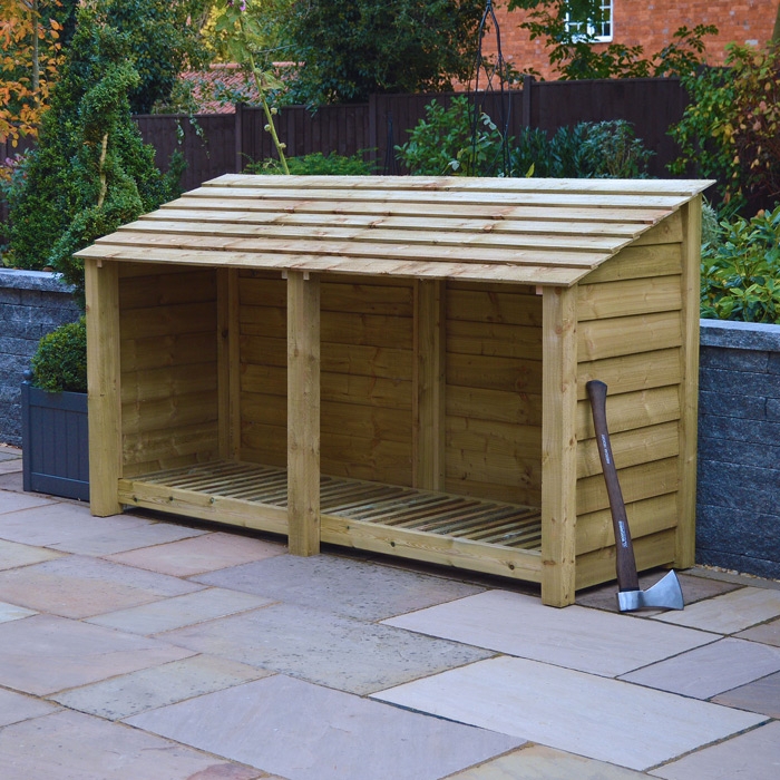 Normanton 4ft Solid Double Bay Log Store