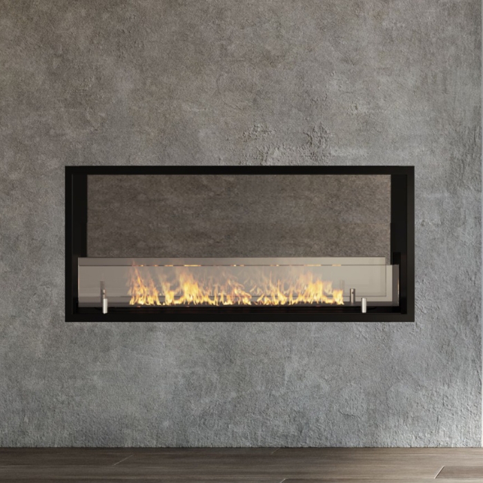 Le Feu CLEVER 600 Bioethanol Build In Fireplace, 2 Sided Tunnel