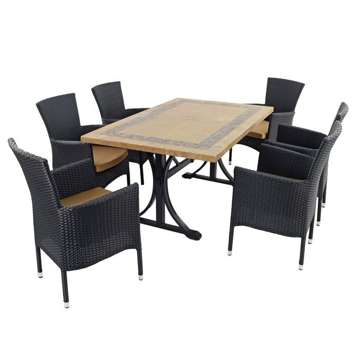 Europa Leisure Charleston with Stockholm Chairs, Black