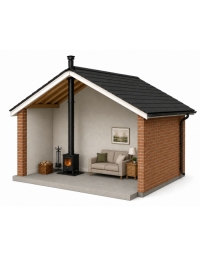 Single Storey Extension/Outhouse Flue Kit - 5" Twinwall Flue (125mm)