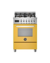 Bertazzoni 60cm Professional Series Dual Fuel Cooker, Giallo Yellow