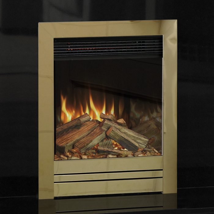 Aura Fires Abberley FD Electric Fire, Brass Close Up Aura Fires Abberley FD Electric Fire, Brass Close Up